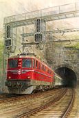 Eisenbahn-Aquarelle von Peter Bomhard